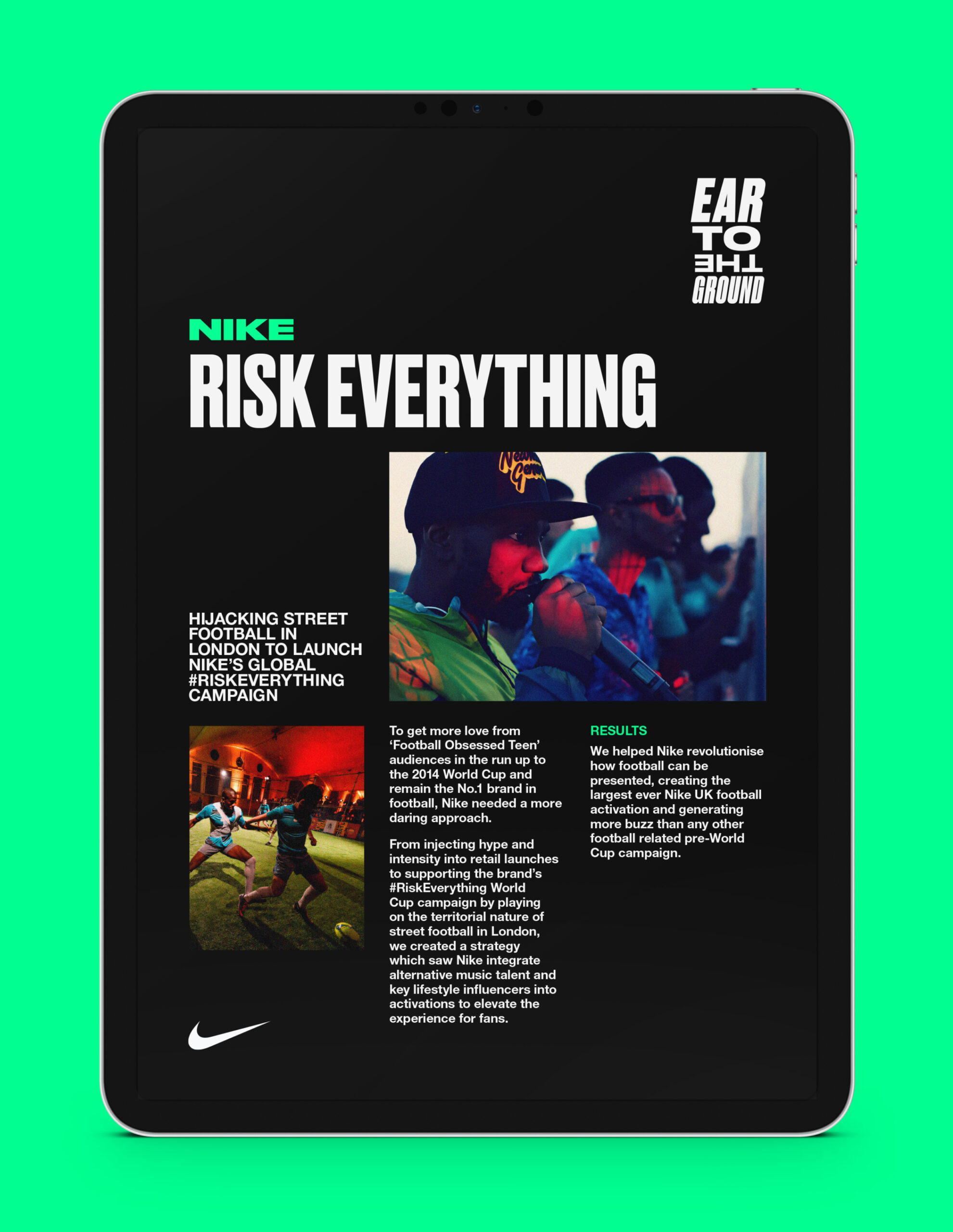 Ear To The Ground – Case study iPad